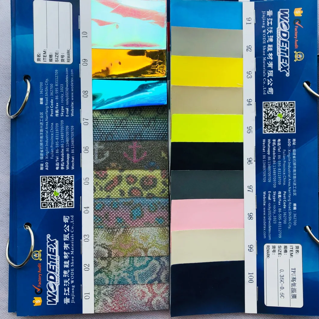 Factory Wholesale TPU High and Low Temperature Film Multicolor for Shoe-Upper