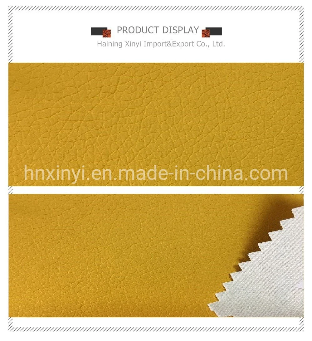 China Supply High Quality PU Artificial Leather for Making Sofa Fabric and Handbag Fabric/Polyester Fabric