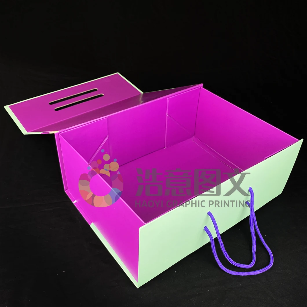 Designer Custom Packaging & Printing Rigid Folding Foldable Shipping Boxes Cardboard Packing Storage Carton Gift Magnetic Box for Wine Clothing Shoes