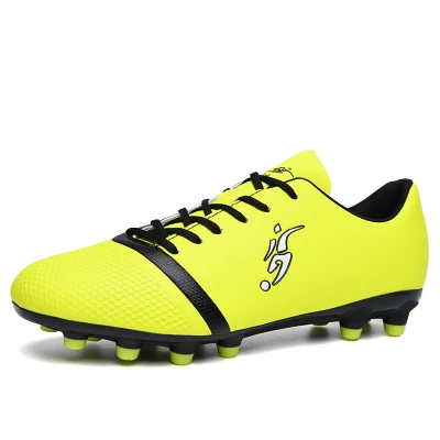 Factory Soccer Shoes Fußballschuhe PVC-Leder-Textil-Obermaterial mit TPU-Sohle