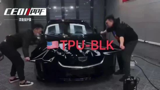 Ultraglänzender schwarzer Car-Wrapping-Aufkleber, transparenter TPU-TPH-Film, PPF für den Lackschutzfilm für die Karosserie